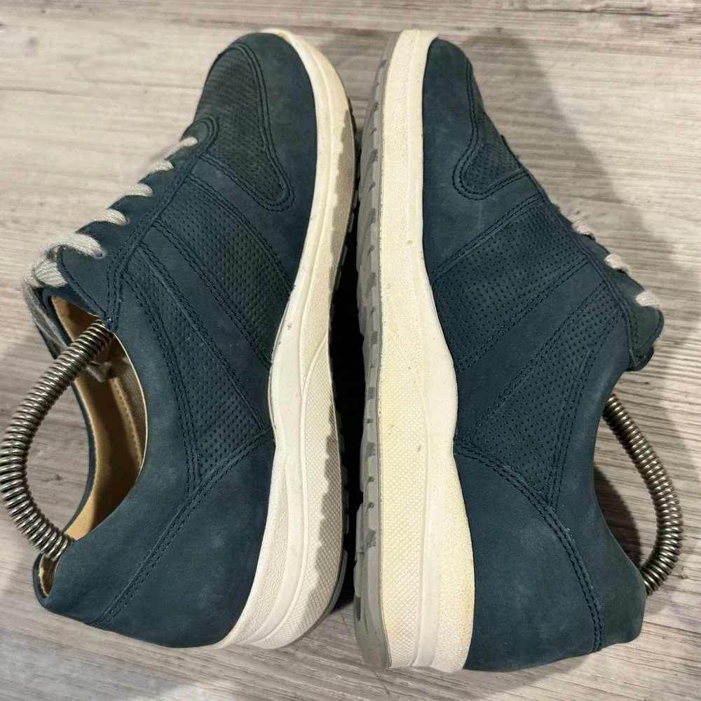 Mephisto Runoff Air Jet Sneakers Blue Suede‎ Leather Athletic Shoes Size 6